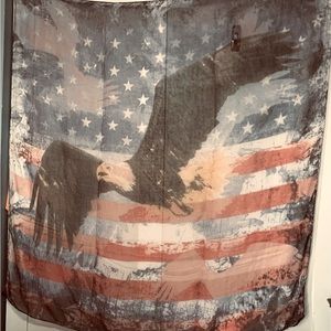 10/$10 D & Y 100% Polyester "American Eagle" Scarf 54" x 54" NWT
